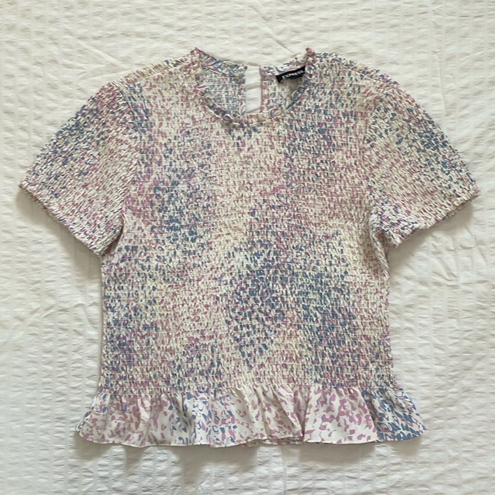 Express Ruched Poplin Top